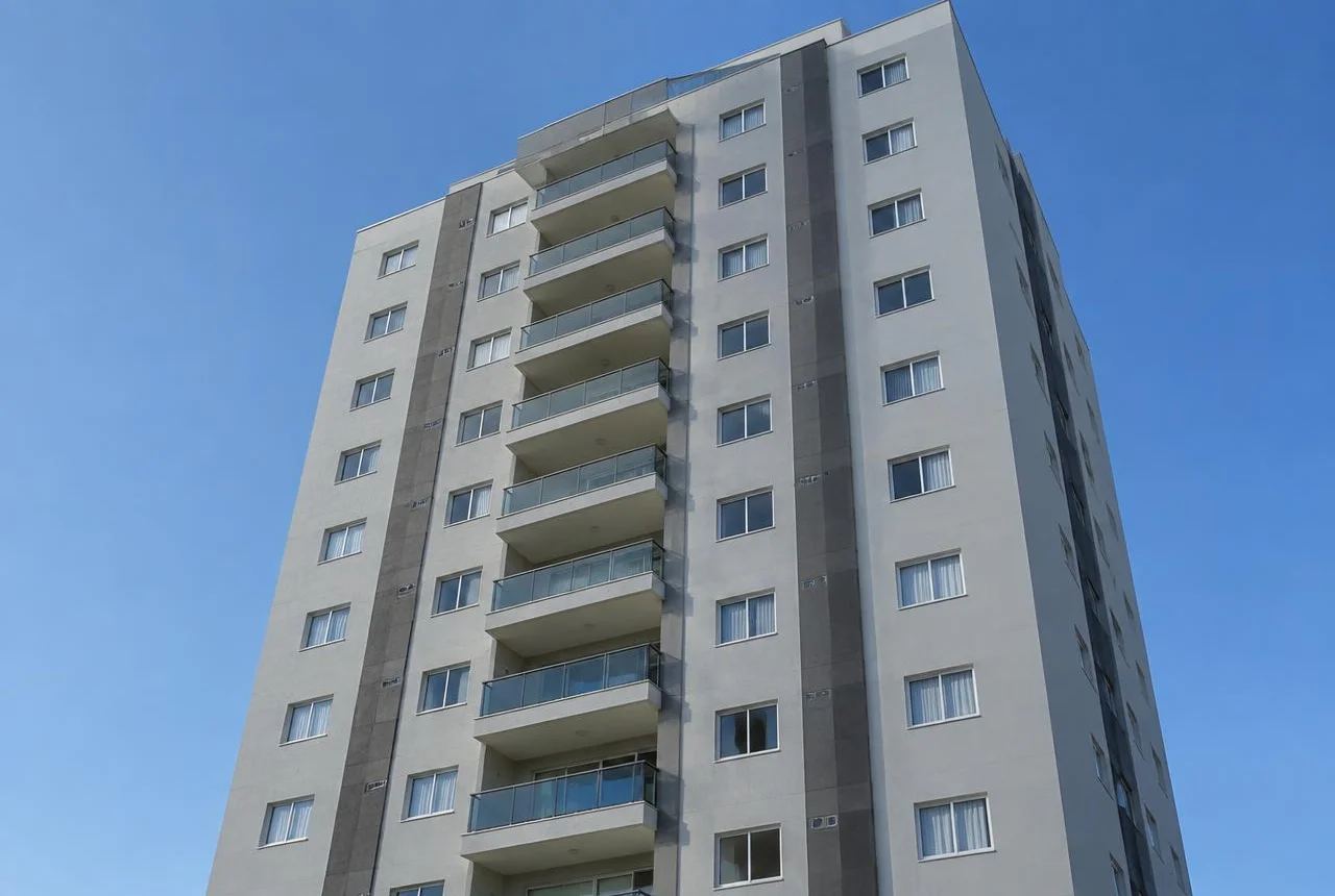Fachada de prédio residencial em Londrina depois da pintura